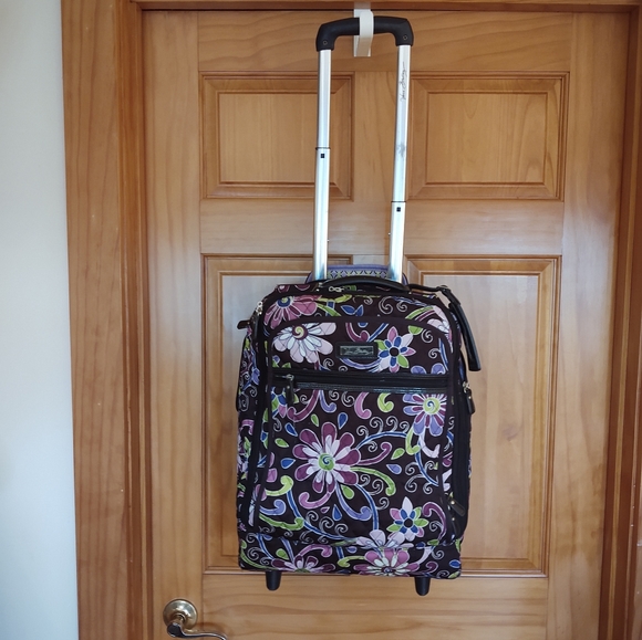 Vera Bradley Rolling Suitcase - Retired Pattern - Picture 1 of 16